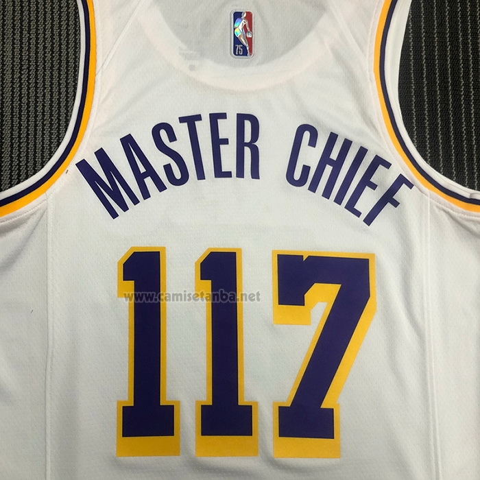 Camiseta Los Angeles Lakers x X-BOX Master Chief #117 Blanco